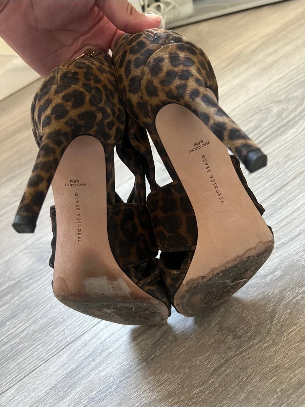 Veronica Beard Leopard-Print Twist-Strap Stiletto Heels - Brown/Black
